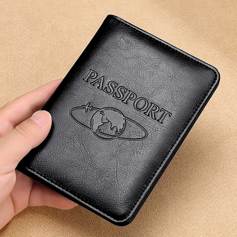 Men'S Accessories Wallet - Unisex lederen paspoorthoes RFID-blokkerende herenpaspoorthouder ID-kaarthouder