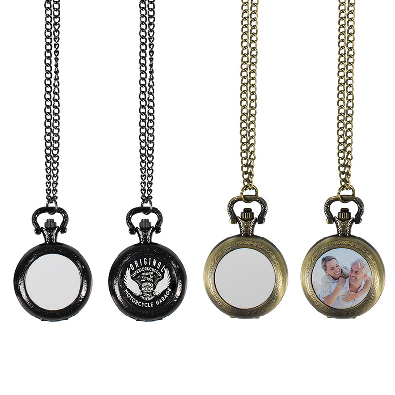 Men Accessories Necklace - Klassieke vintage metalen zakhorloge hanger ketting