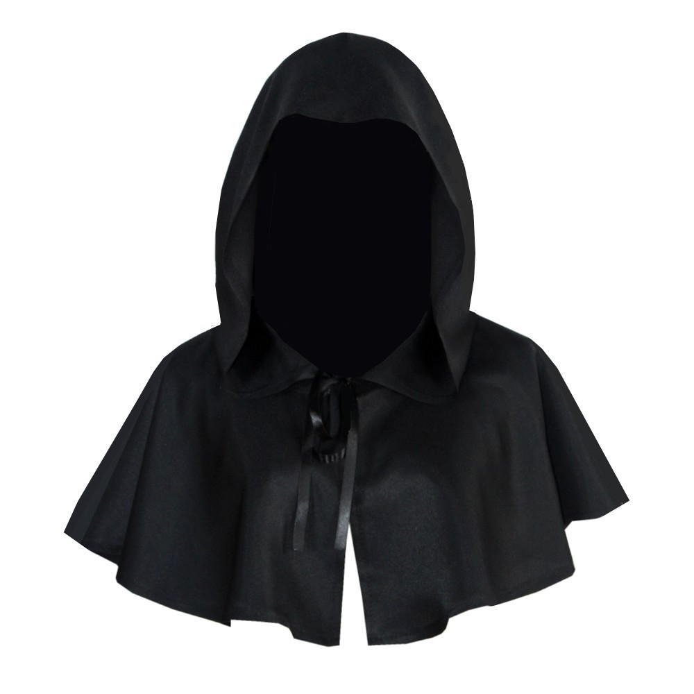 Medieval Men'S Accessories - Halloween Cosplay Doodskap met korte capuchon,
