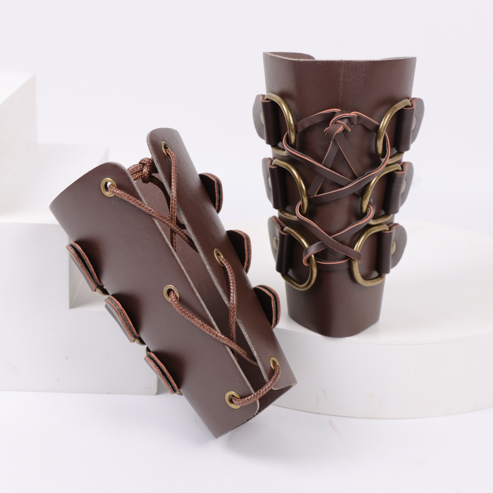 Medieval Men'S Accessories - Middeleeuwse boogschieten lederen lange handschoenen Steampunk