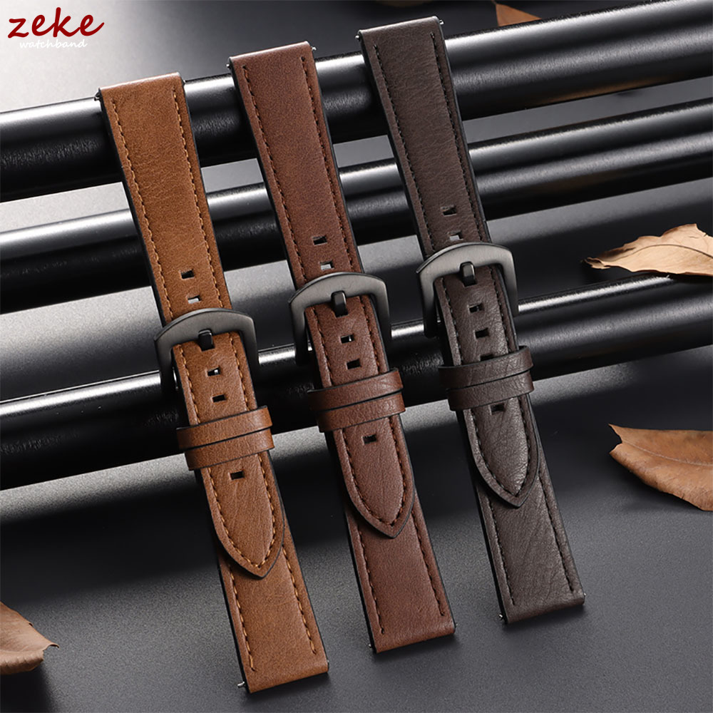 Men'S Accessories New Balance - 20/22mm Lederen Band Horlogeband voor Amazfit