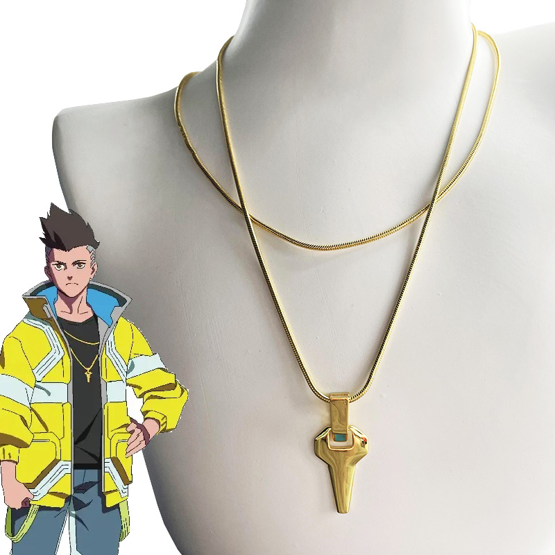 Men'S Accessories For Christmas - David Martinez Cosplay Ketting Goud Kleur