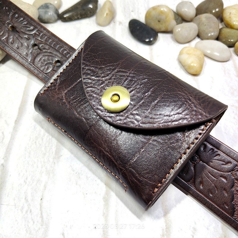 Men'S Accessories Wallet - Blongk Mini Heuptas Dunne Riem Pak