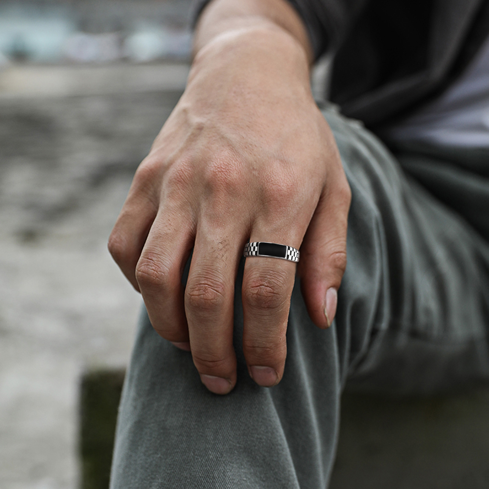 Vnox open herenringen, zwart g - Signet Ring Men recensie en prijs
