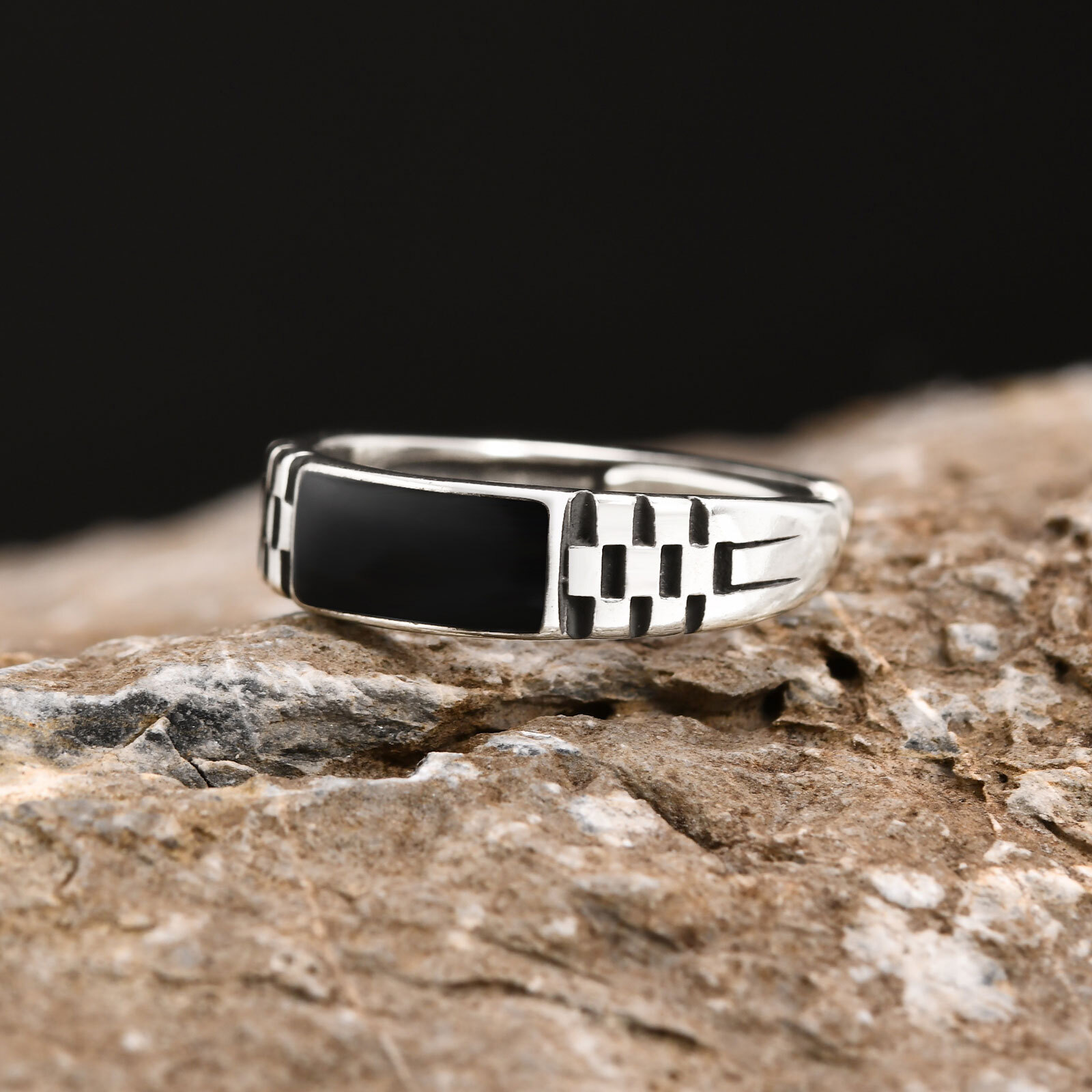 Vnox open herenringen, zwart g - Signet Ring Men recensie en prijs