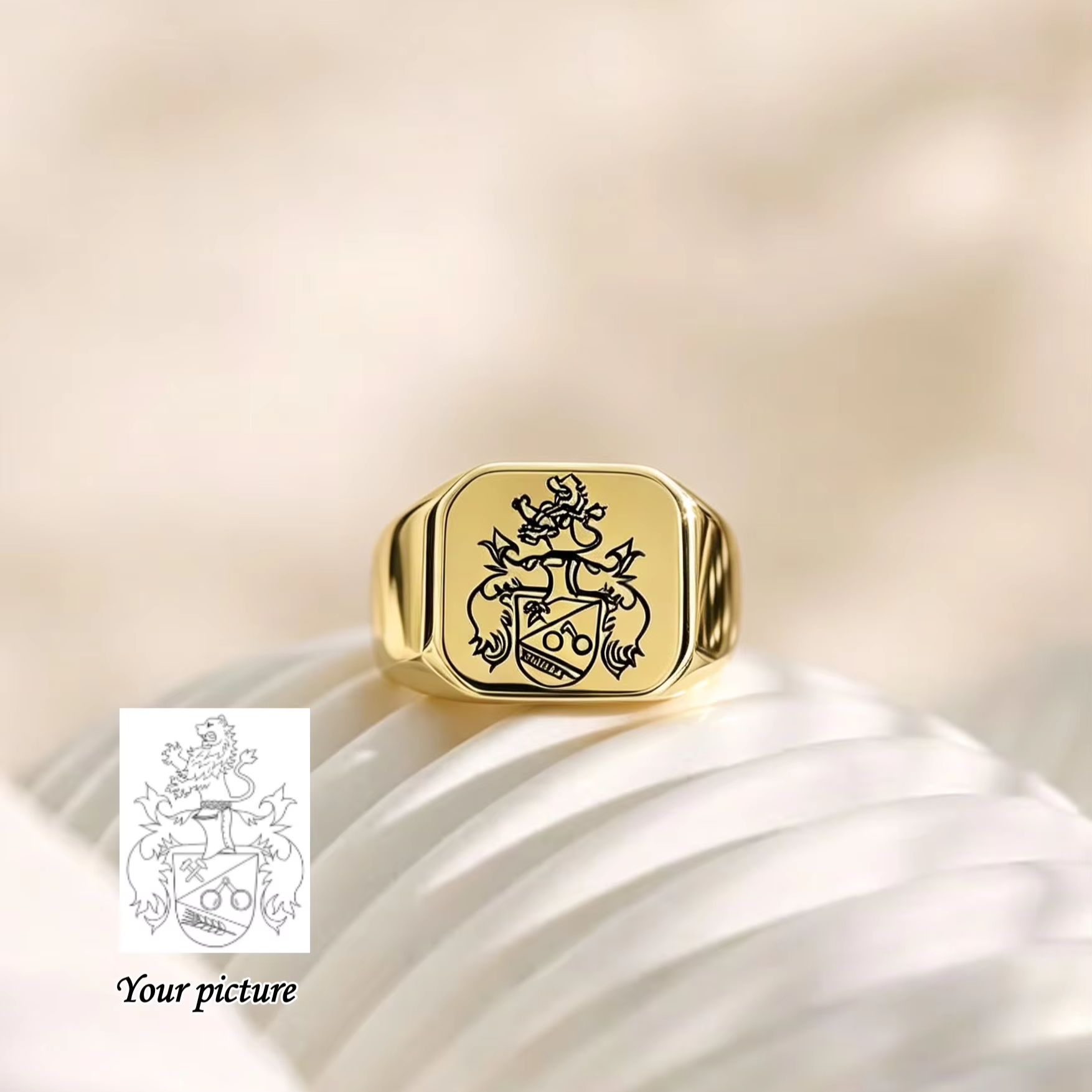 Gepersonaliseerde familiewapen - Signet Ring Men recensie en prijs