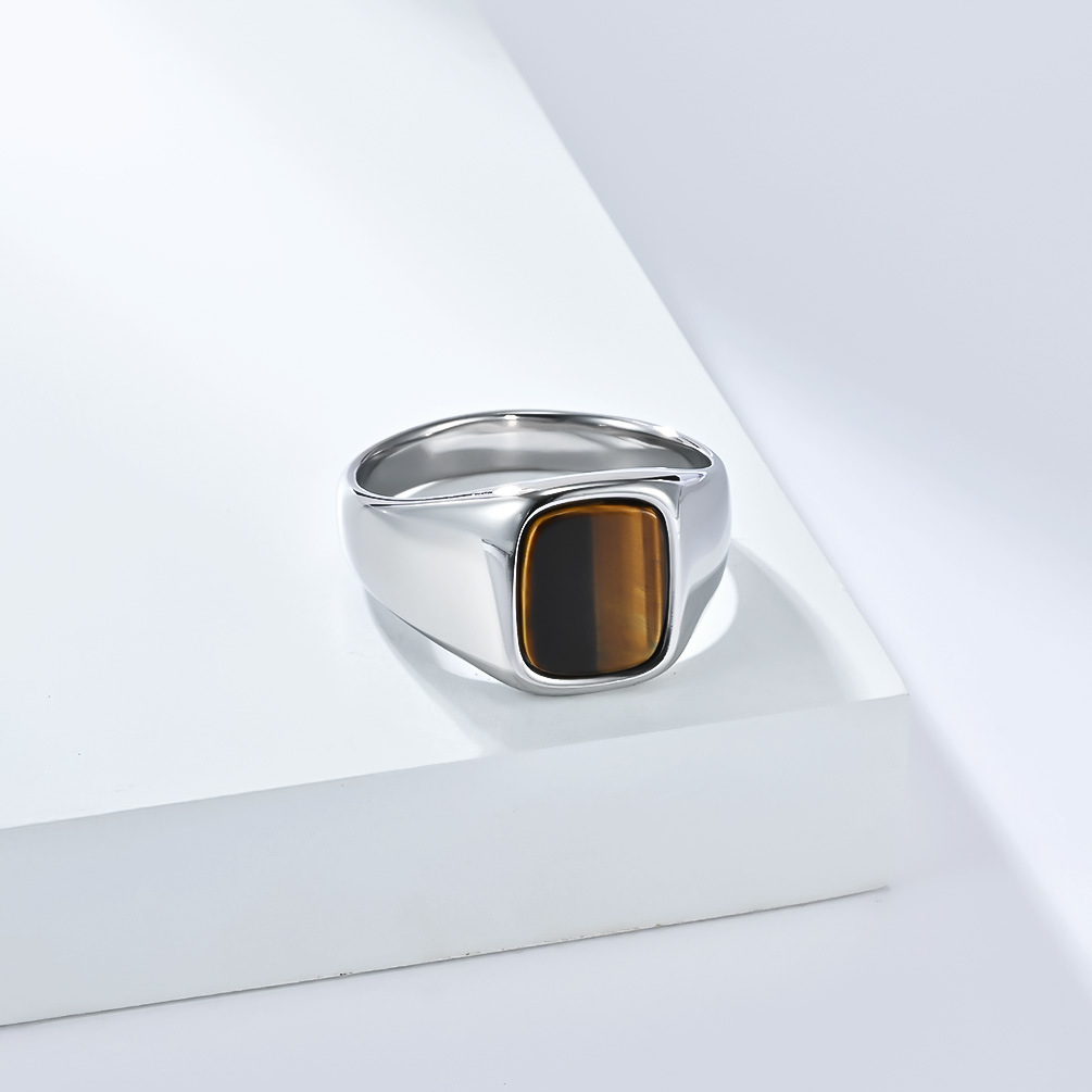 Nieuwe mode vintage roestvrijs - Signet Ring Men recensie en prijs