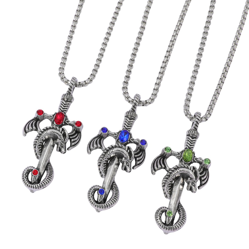 Retro veelkleurige Gem Dragon  - Men Accessories Necklace recensie en prijs