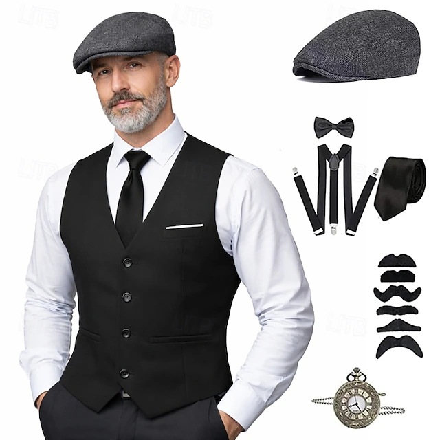 Plus size heren 1920s Roaring  - Medieval Men'S Accessories recensie en prijs