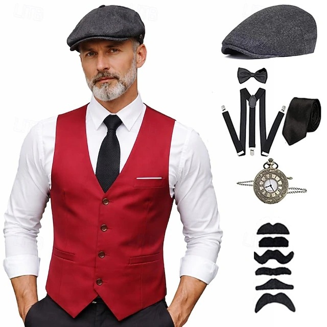 Plus size heren 1920s Roaring  - Medieval Men'S Accessories recensie en prijs