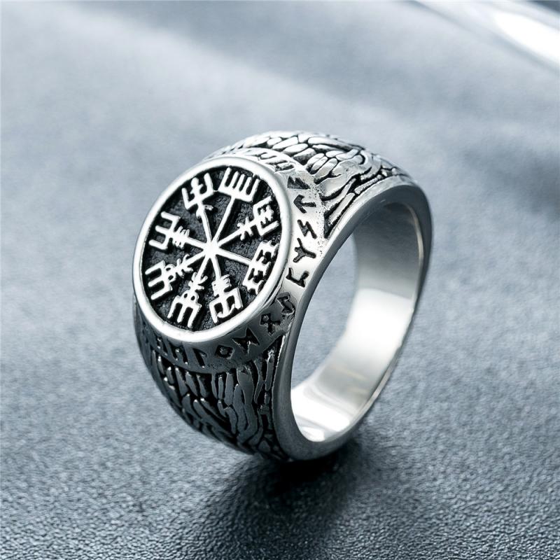 Vintage Viking Rune Signet Sca - Signet Ring Men recensie en prijs